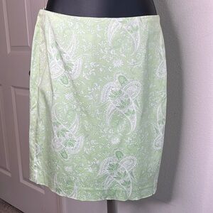 Vintage mint Paisley mini skirt by Jones New York signature 2P petite beautiful
